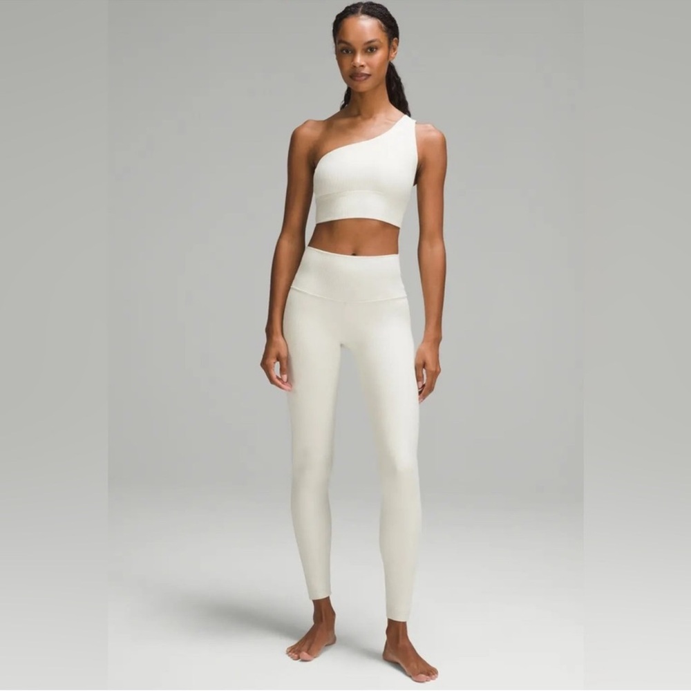 Lululemon Athletica Cream Align High Rise Leggings - Shine - 28”